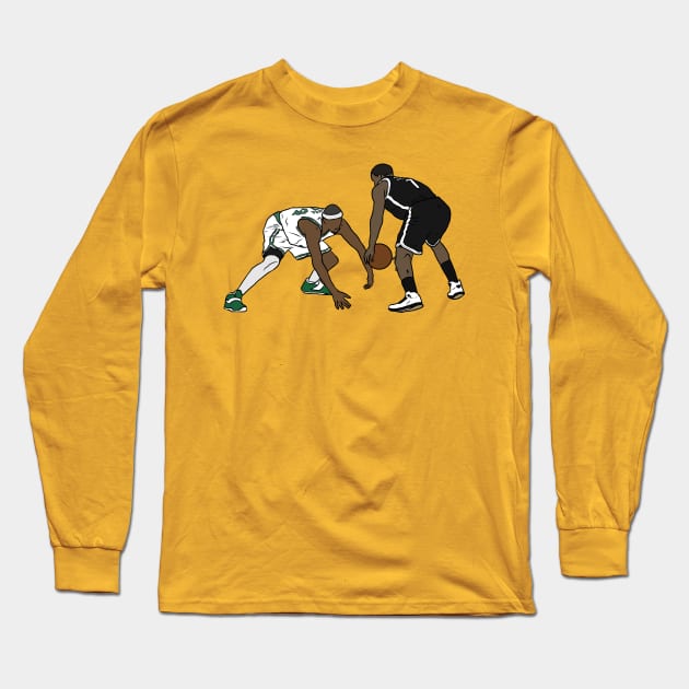 Joe Johnson Crossover on Paul Pierce Long Sleeve T-Shirt by rattraptees